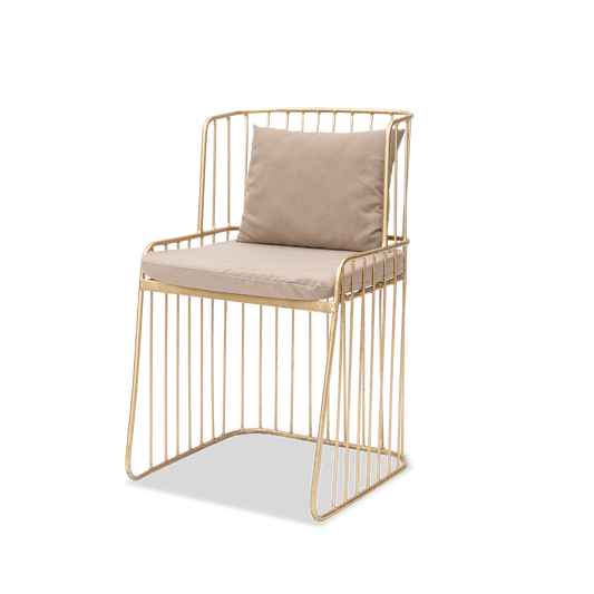 Silla Camila dorada/beige