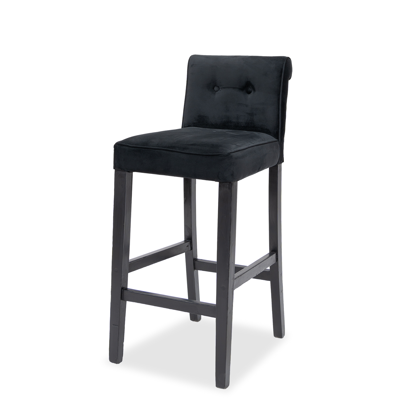 Banco con respaldo terciopelo negro