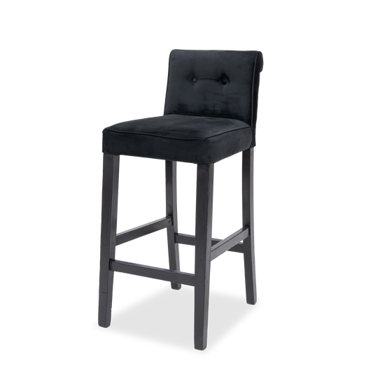 Banco con respaldo terciopelo negro