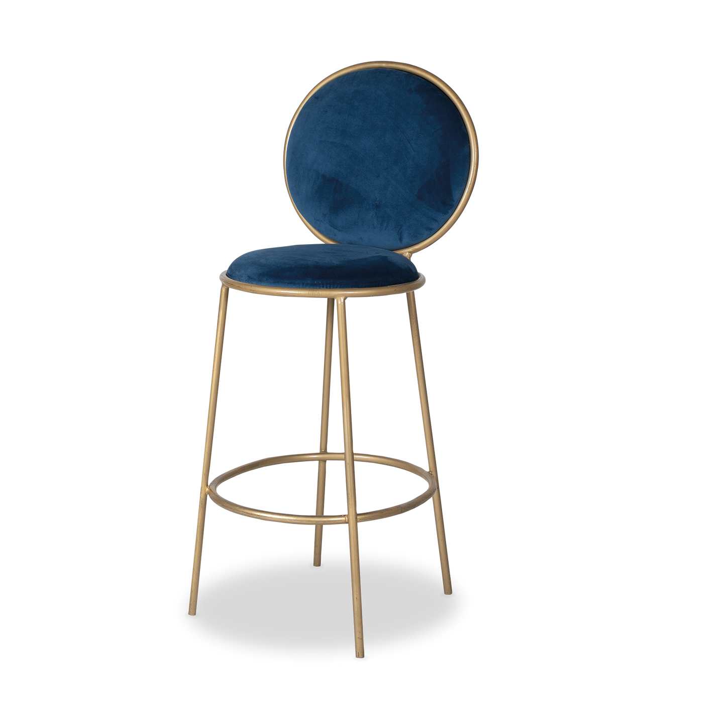 Banco velvet azul herrería dorada